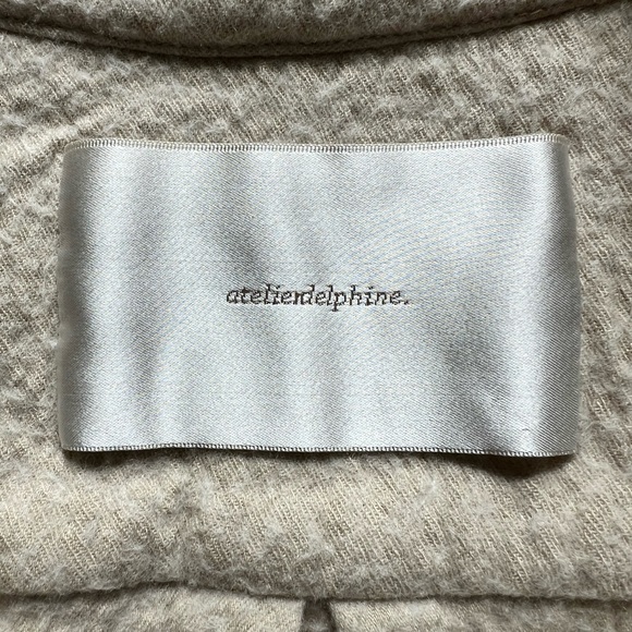 Atelier Delphine Oversized Overlay in Cream Washed Wool - Picture 5 of 7